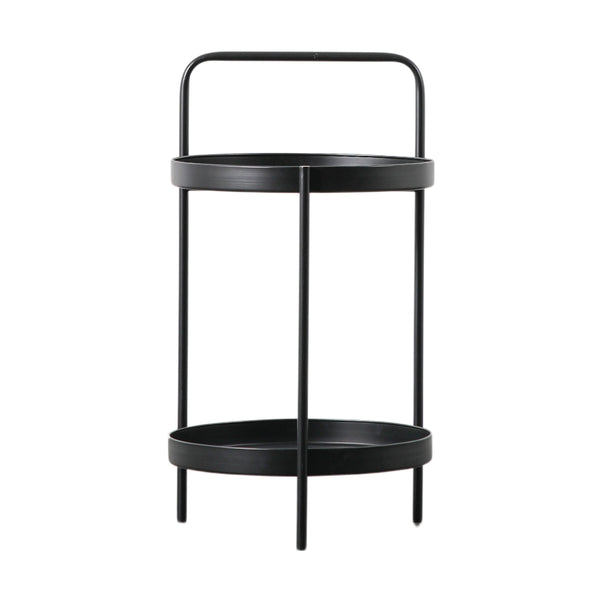 beau monde Gallery Direct Sennen Side Table Black 400x400x720mm