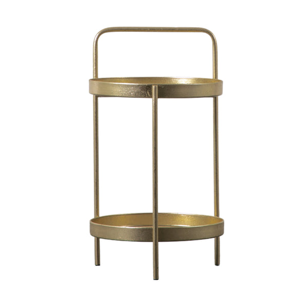 Beau Monde Gallery Direct Sennen Side Table Gold 400x400x720mm