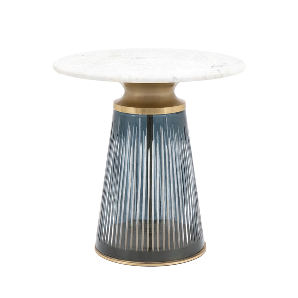 beau monde Gallery Direct Seville Side Table Blue 460x460x460mm