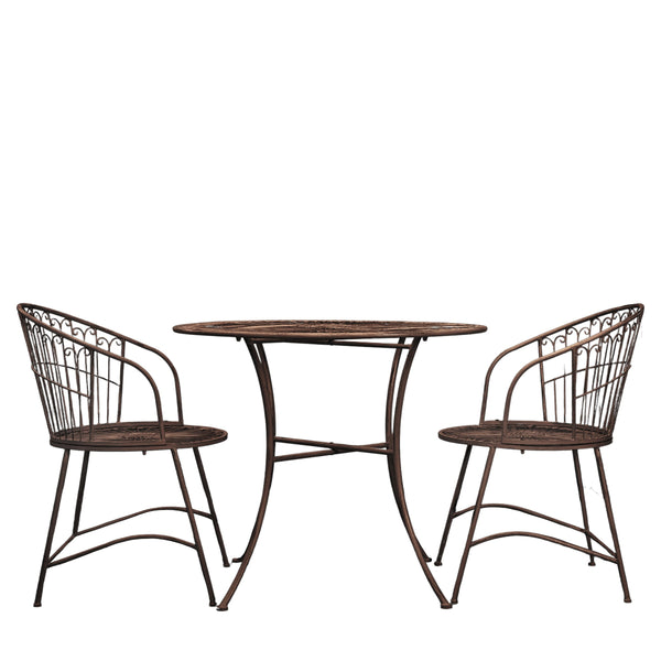beau monde Gallery Direct Siracusa 2 Seater Bistro Set Noir