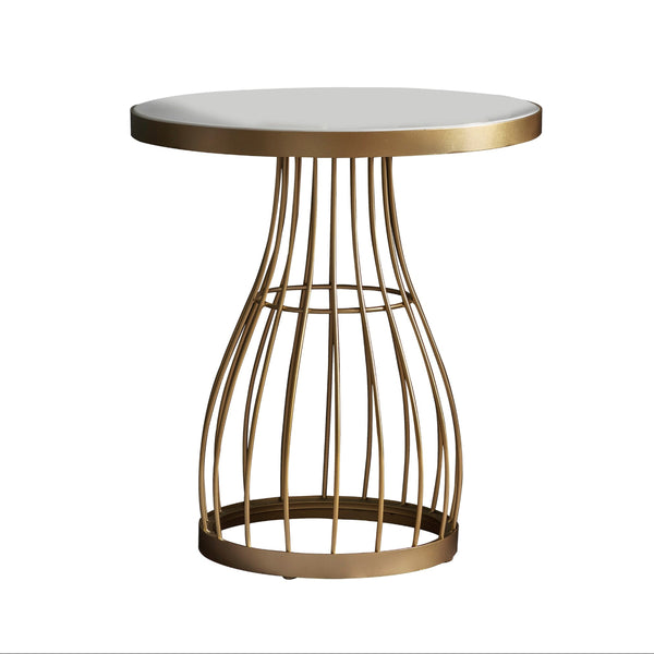 Beau Monde Gallery Direct Southgate Side Table Champagne 500x500x550mm