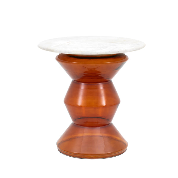 beau monde Gallery Direct Turin Side Table Orange 510x510x510mm