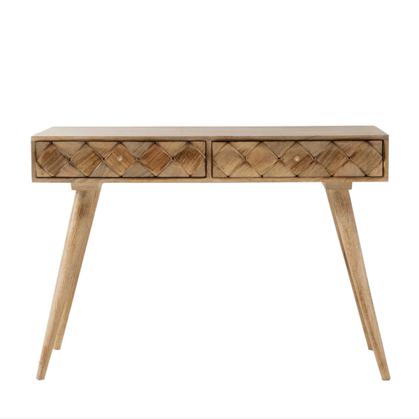 Beau Monde Gallery Direct Tuscany Console Table Burnt Wax 1100x450x760mm