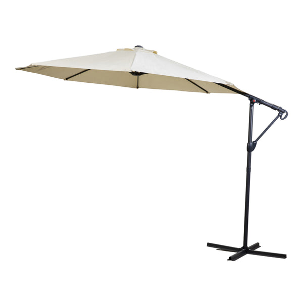 beau monde Gallery Direct Vazzano 3m Cantilever Parasol Cream