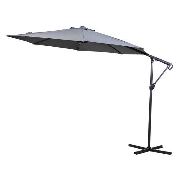 beau monde Gallery Direct Vazzano 3m Cantilever Parasol Grey