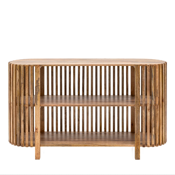 Beau Monde Gallery Direct Voss Slatted Console Table 1400x400x700mm
