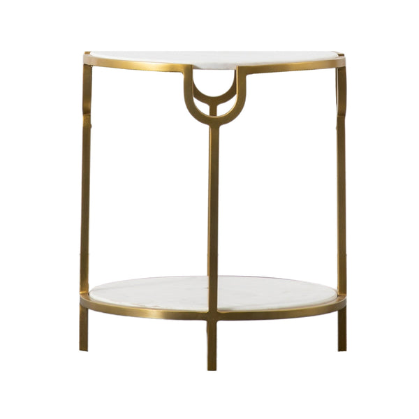 Beau Monde Gallery Direct Weston Side Table White Marble