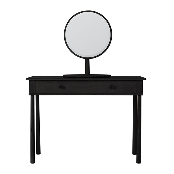 beau monde Gallery Direct Wycombe Dressing Table w Drwr Black 1100x400x800mm