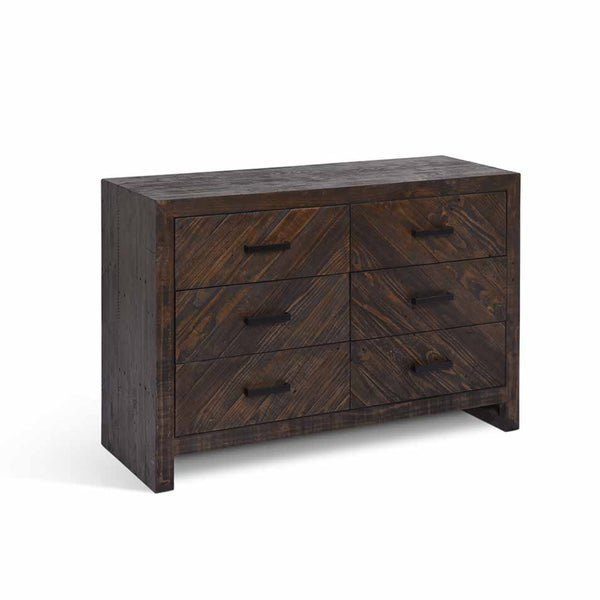 Beau Monde Garden Trading Fawley Chevron Chest Of Drawers - Antique Brown