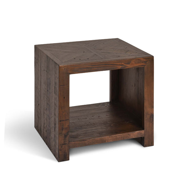 beau monde Garden Trading Fawley Chevron Side Table - Antique Brown