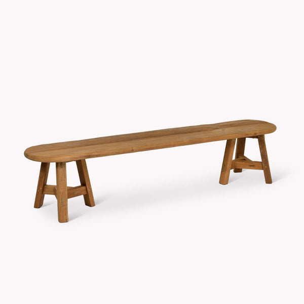 beau monde Garden Trading Hawthorne Oval Dining Bench Natural