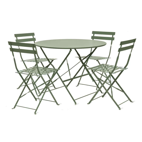 beau monde Garden Trading Rive Droite Bistro Set Large Thistle Green
