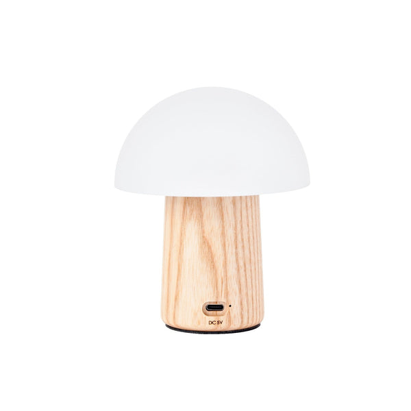 beau monde Gingko Design Alice Mushroom Lamp - Mini White Ash Wood