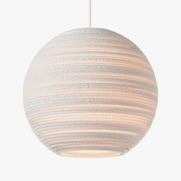 beau monde Graypants Scraplights Moon 14 Pendant Lamp - White