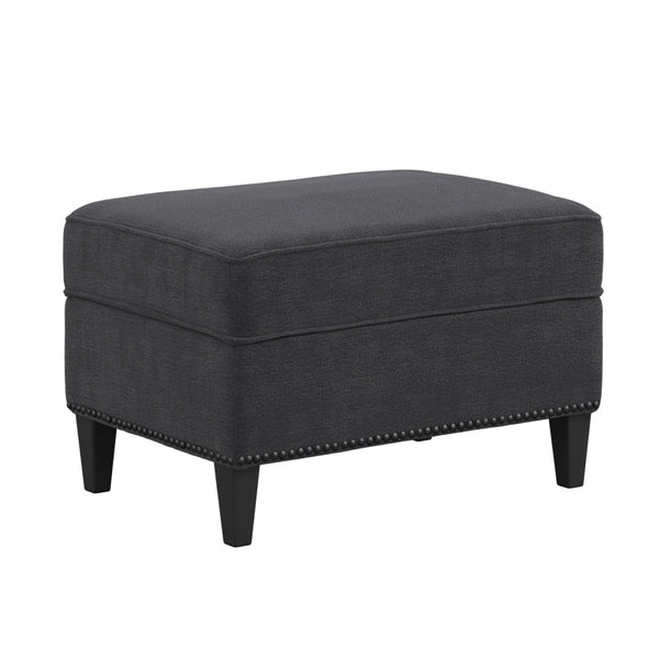 Beau Monde HO+ME Atticus Footstool In Anthracite Grey