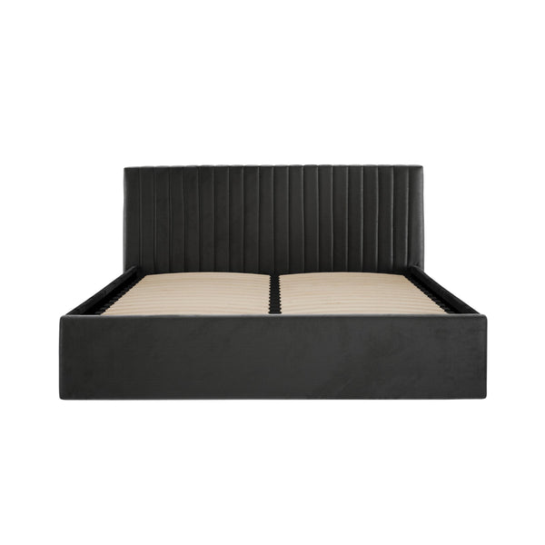 beau monde HO+ME Berkeley Ottoman King Size Bed In Black