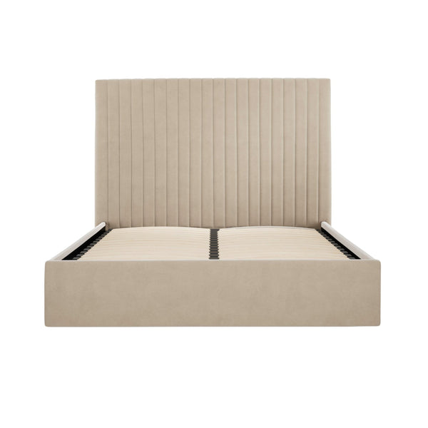 beau monde HO+ME Berkeley Tall Ottoman Double Bed In Beige