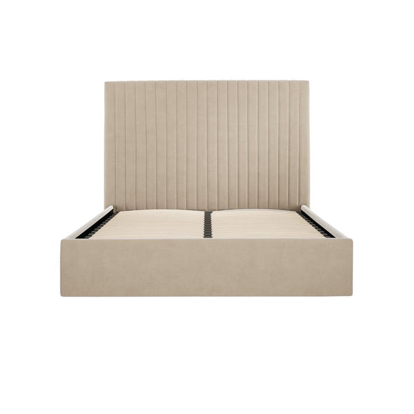 Beau Monde HO+ME Berkeley Tall Ottoman King Size Bed In Beige