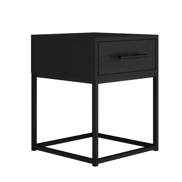 Beau Monde HO+ME Bray Bedside Cabinet In Matte Black