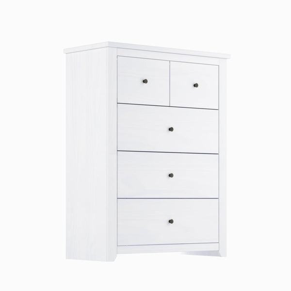 beau monde HO+ME Havana 5 Drawer Chest In Washed White