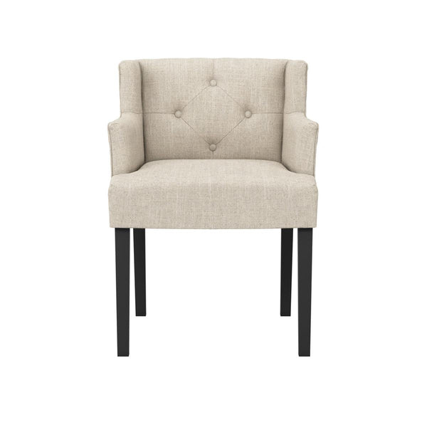 beau monde HO+ME Shay Winged Dining Armchair In Stone