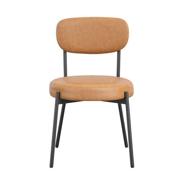 Beau Monde HO+ME Smith Dining Set Of Two Dining Chairs In Caramel