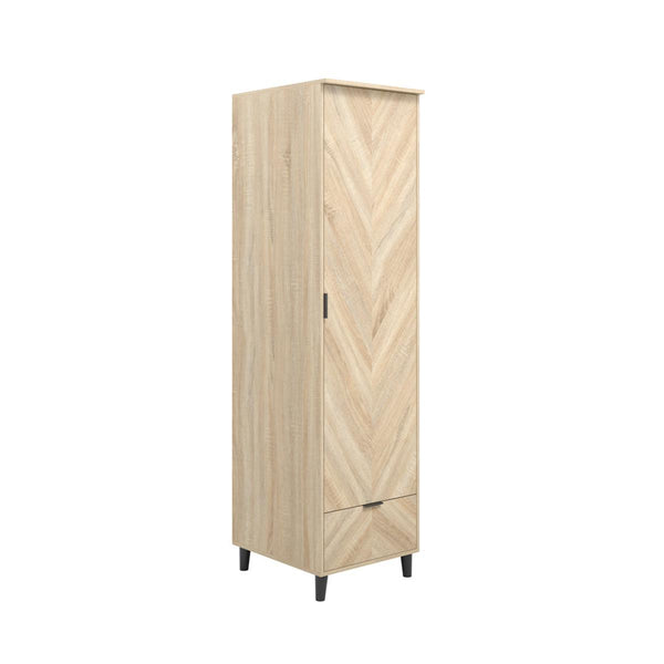 Beau Monde HO+ME Stockholm 1 Door Wardrobe In Chevron