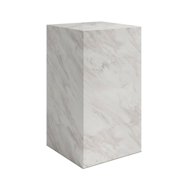 beau monde HO+ME Sur Pandora Small Pedestal Table In White Marble