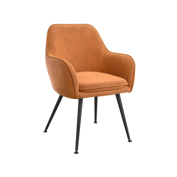 beau monde HO+ME Tara Dining Set of Two Dining Chairs in Burnt Rust Velvet