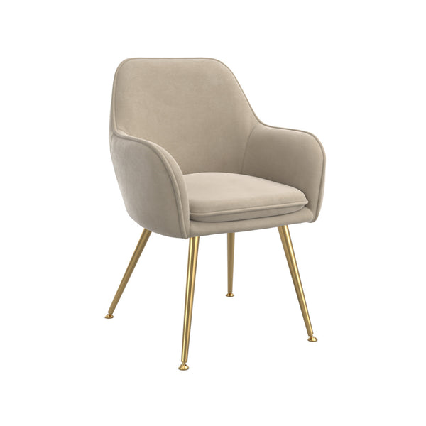 beau monde HO+ME Tara Dining Set of Two Dining Chairs in Fawn Velvet