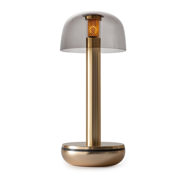 beau monde Humble Two Rechargeable Table Lamp - Smoked Gold