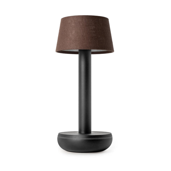 Beau Monde Humble Two Rechargeable Table Light - Black Brown Linen