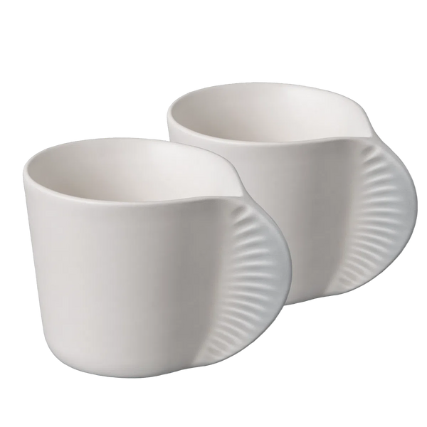 beau monde ibride Morphose Set of Two Coffee Cups - Pearl Grey