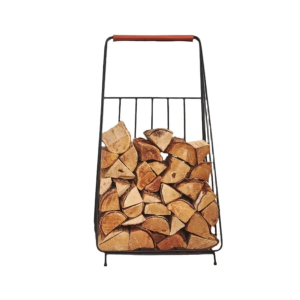 beau monde Ivyline Contemporary Leather Handle Log Trolley