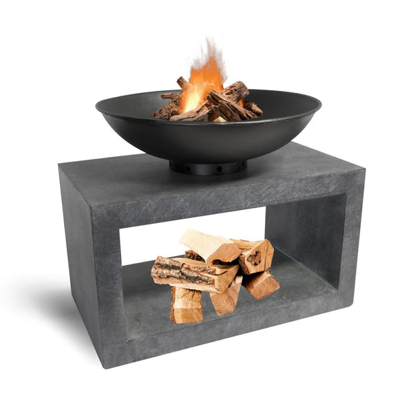 beau monde Ivyline Fire Pit and Rectangle Console Table