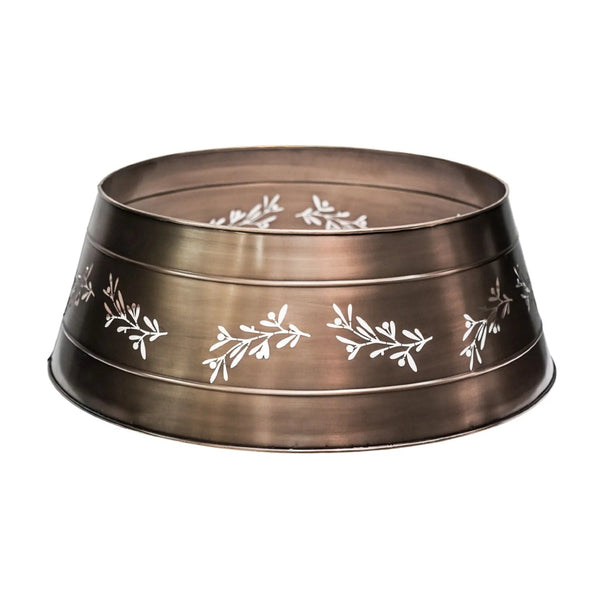 Beau Monde Ivyline Galvanised Cut Out Mistletoe Tree Skirt D67cm H25cm