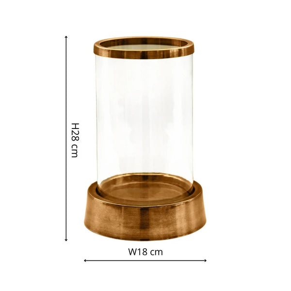 beau monde Ivyline Hampton Hurricane Lantern in Antique Brass