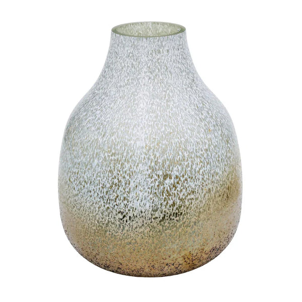 Beau Monde Ivyline Handmade Verre Round Frosted Glass Vase