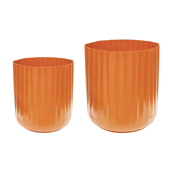 Beau Monde Ivyline Hudson Corrugated Planters Set Of Two