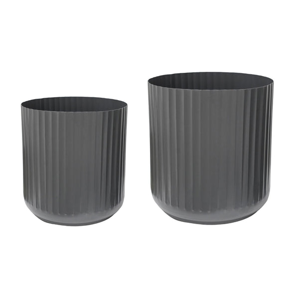 Beau Monde Ivyline Hudson Corrugated Planters Set Of Two