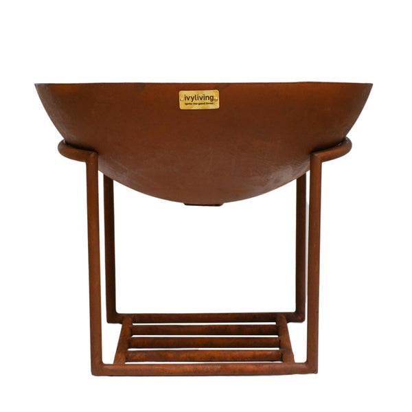 Beau Monde Ivyline Outdoor Cast Iron Fire Pit On Stand