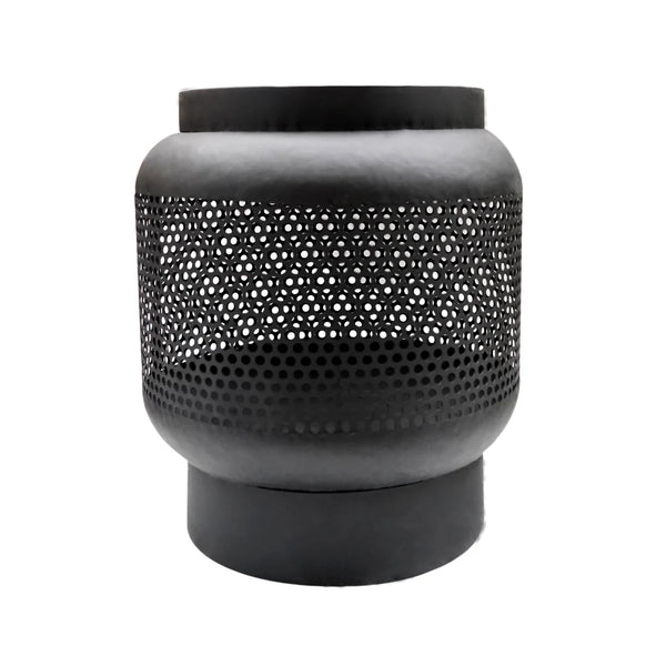 beau monde Ivyline Tall Buttermere Basket Outdoor Fire Pit Black