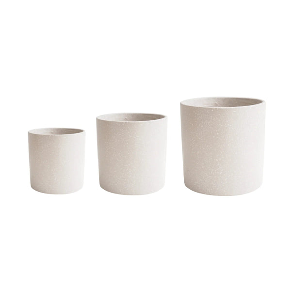 beau monde Ivyline Valetta Ivory Terrazzo Planter Set