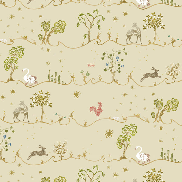 beau monde Josephine Munsey A Wave For Joan Wallpaper - Light Olive