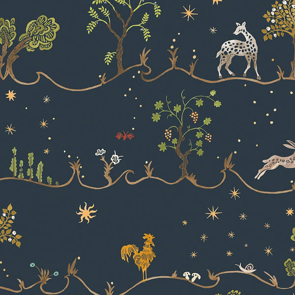 Beau Monde Josephine Munsey A Wave For Joan Wallpaper - Navy