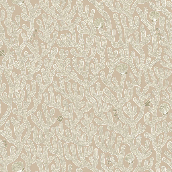 Beau Monde Josephine Munsey Coral Wallpaper - Edge Sand