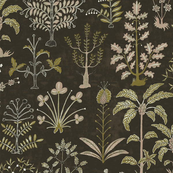 beau monde Josephine Munsey Cynthia Wallpaper - Black and Olive