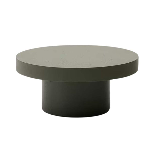 Beau Monde Kave Home Aiguablava Green Cement Coffee Table Ø66cm