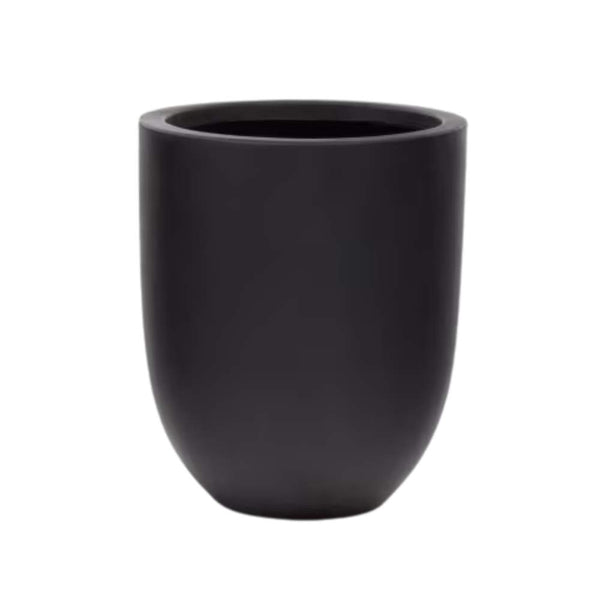 Beau Monde Kave Home Aiguablava Plant Pot In Black Cement Ø 39 Cm