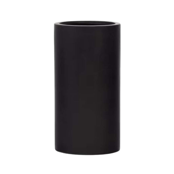 beau monde Kave Home Aiguablava Plant Pot in Black Cement Ø 42 cm